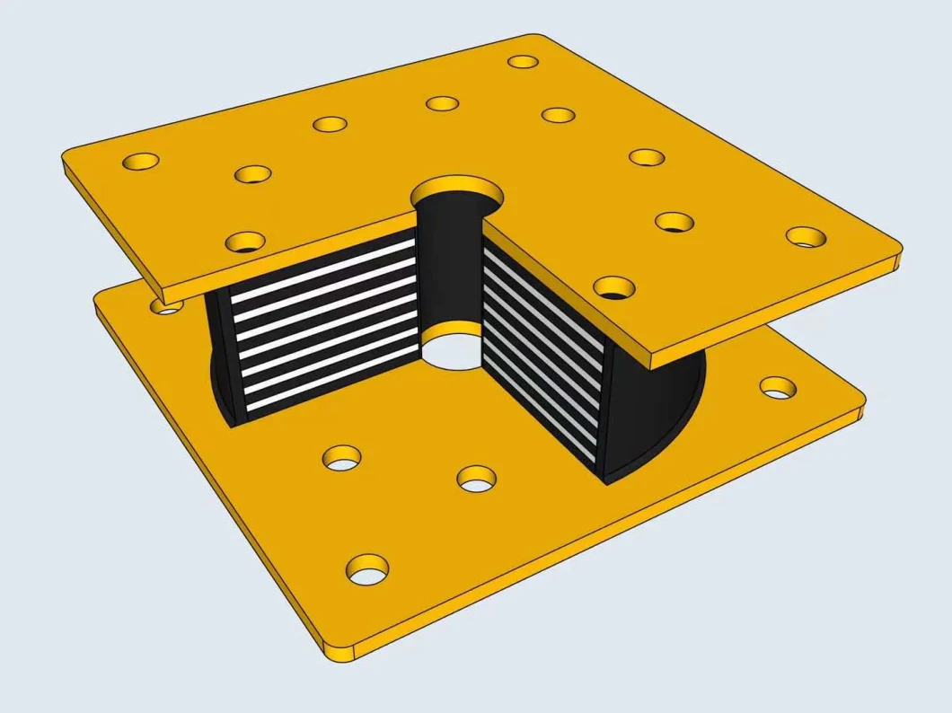 Seismic Isolation and Damping Bearing of Basin Rubber Bearing for Highway and Railway Bridge