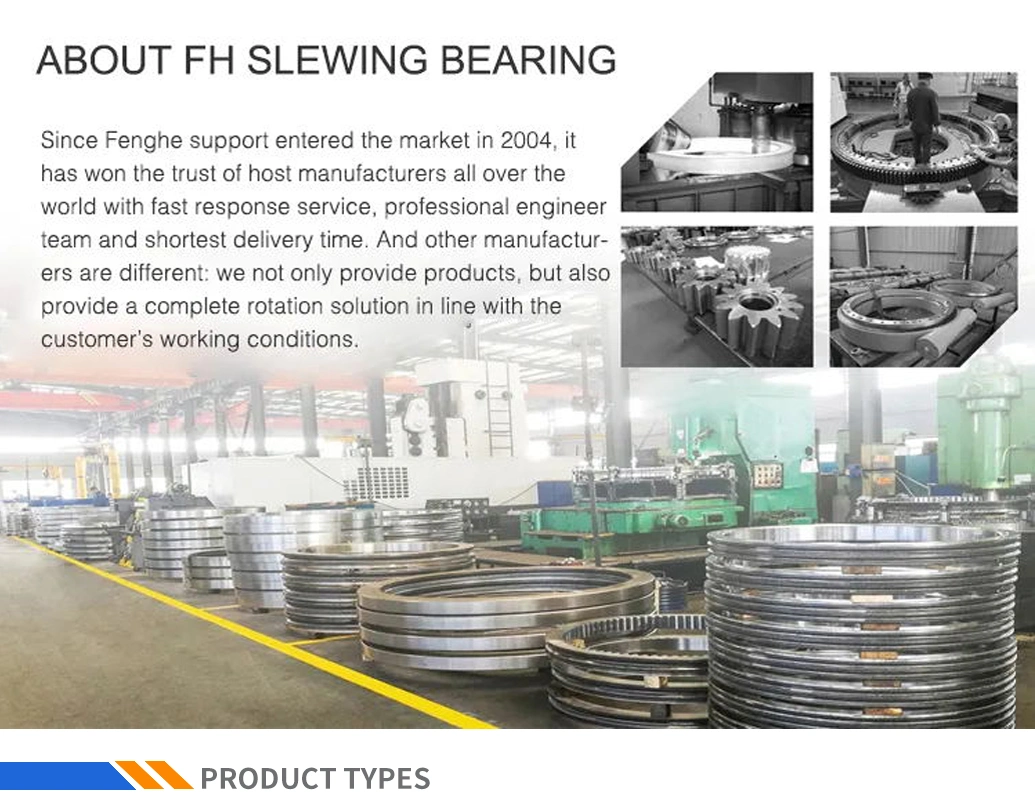 OEM Single Row Four Point Contact Ball Thin Sections Slewing Ring Bearing